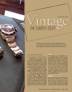iW Vintage Watch Article